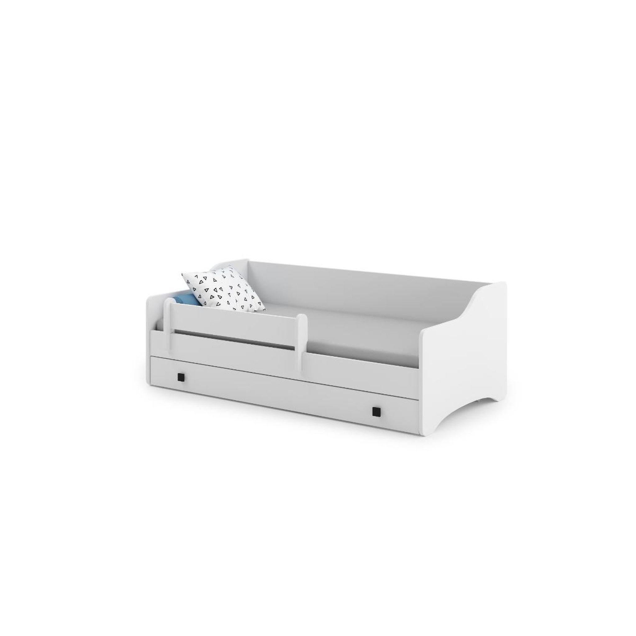 KOBI Lit enfant ERYK + tiroir de rangement 160 avec matelas