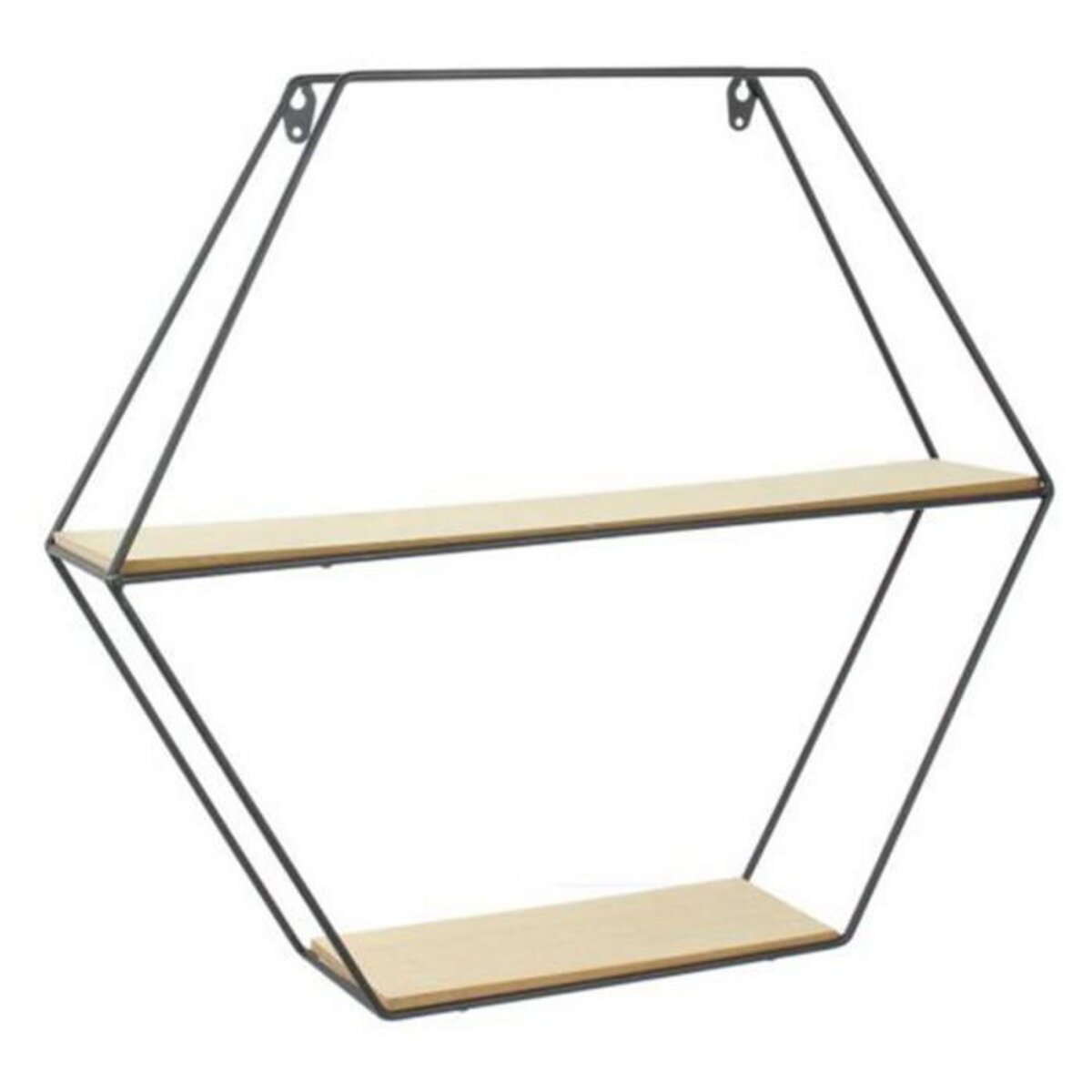 Paris Prix Étagère Murale Design  Hexagonale  46cm Naturel