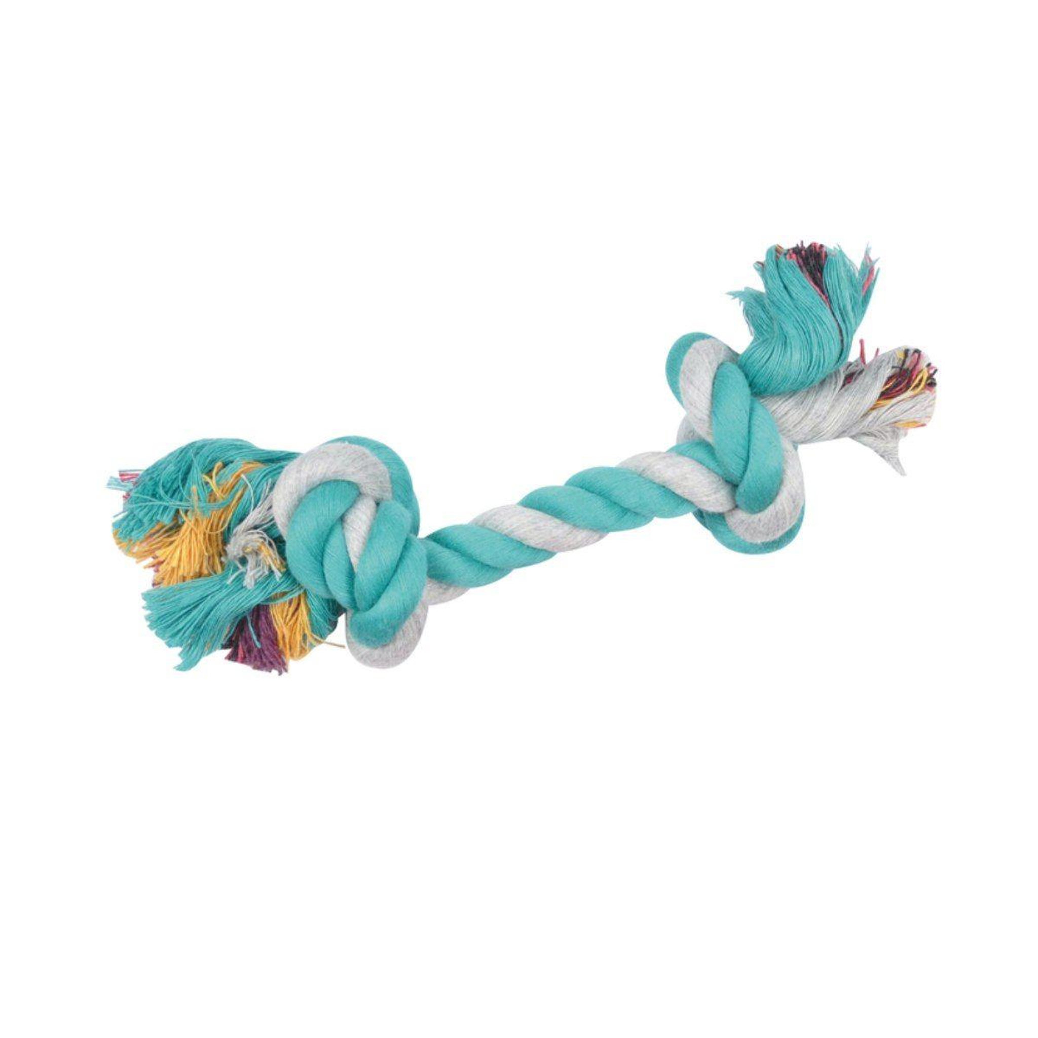 Voir la diapositive 4 : LOVE STORY Jouet pour chien  corde 2 nœuds  17cm multicolore