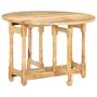 Voir la diapositive 1 : VIDAXL Table a manger Rond 110x76 cm Bois de manguier massif