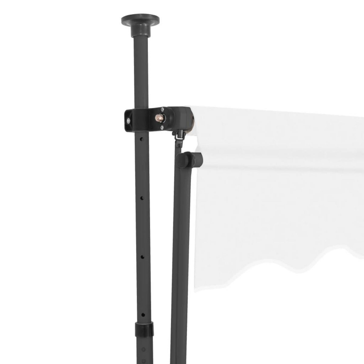 VIDAXL Auvent manuel retractable avec LED 100 cm Creme