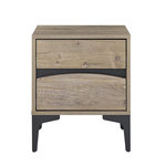 SOBUY SoBuy - Table De Chevet à 2 tiroirs - Brun Clair - 40x40x47cm - Moderne - FBT165-N