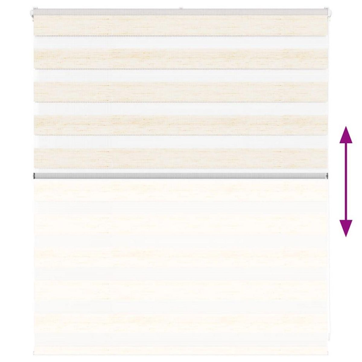 VIDAXL Store zebre beige marbre largeur du tissu 115,9 cm polyester