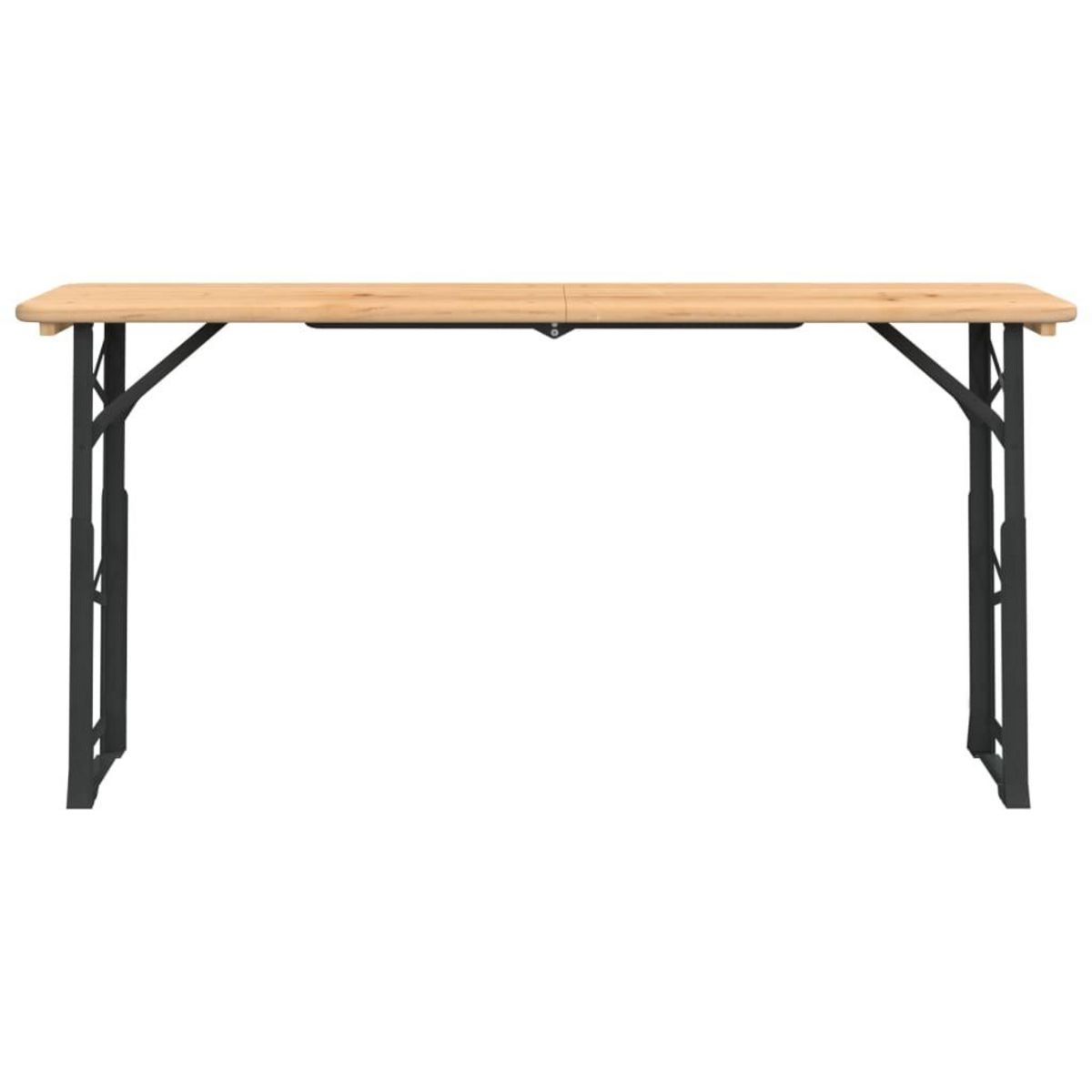 VIDAXL Table a biere pliable 170x50x75/105 cm bois massif de sapin