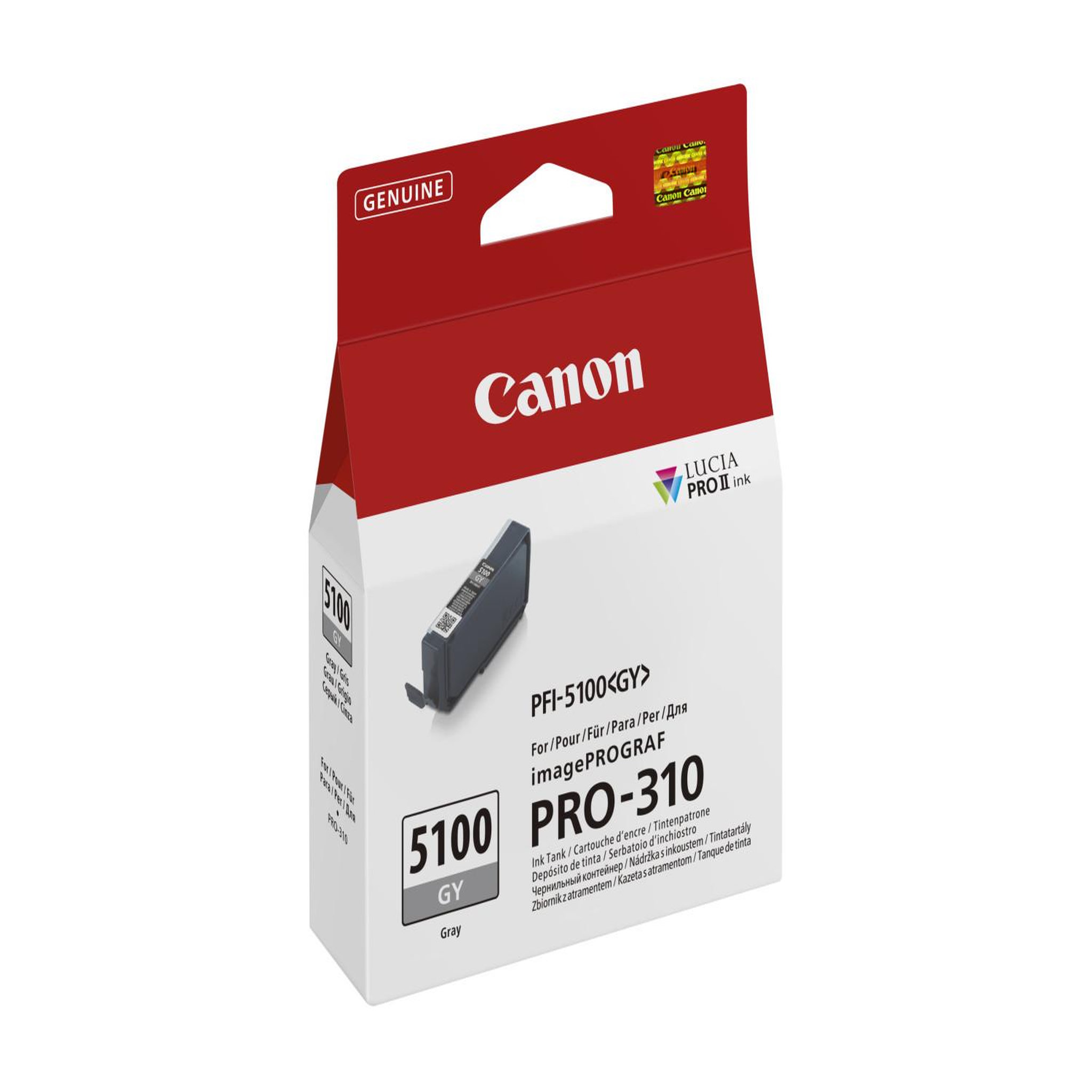 Voir la diapositive 3 : Canon Cartouche d'encre Canon PFI-5100 GY gris