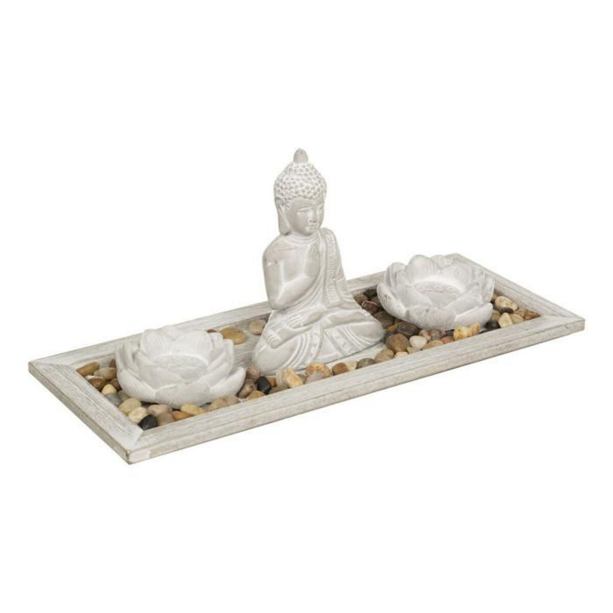 ATMOSPHERA Jardin Zen Déco  Padmavati  34cm Gris