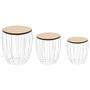 Voir la diapositive 2 : VIDAXL Ensemble de table basse Contreplaque de peuplier Fer 3 pcs