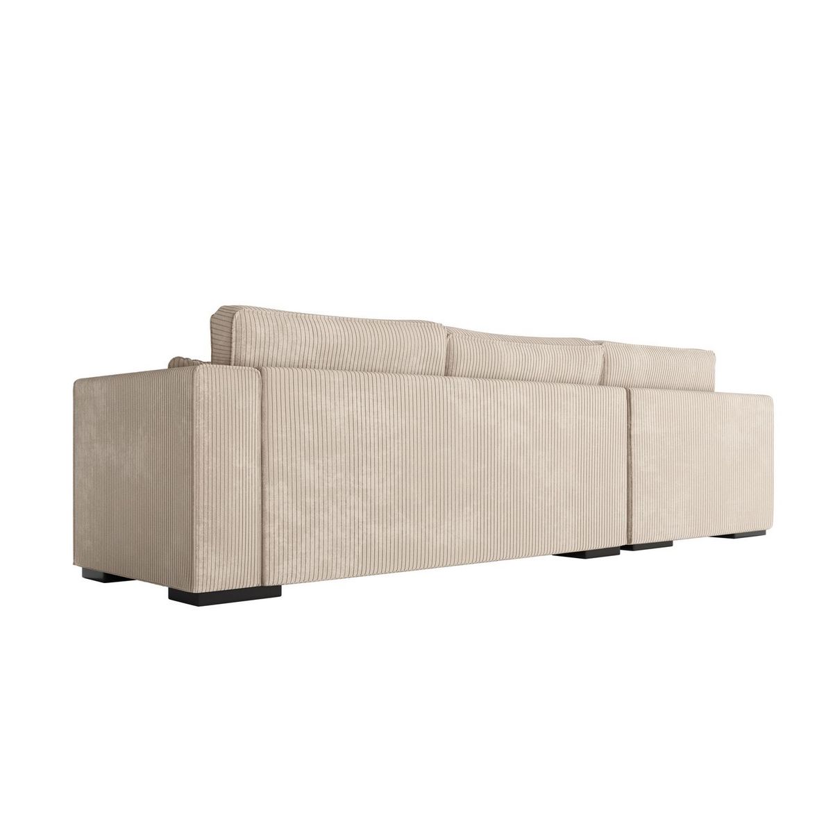 Canapé d'angle gauche 4 places velours cotelé  PENELOPE