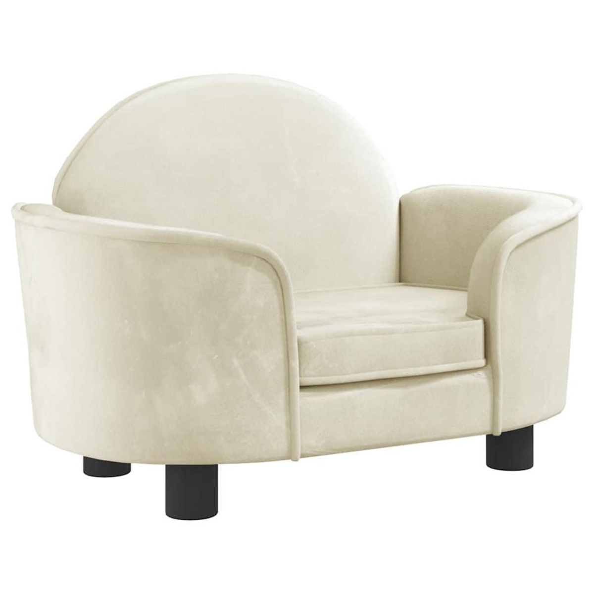 VIDAXL Lit pour chien creme 66x40x45 cm velours