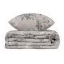 Voir la diapositive 2 : GENERIQUE Parure de lit - 1 housse de couette 220 x 240 cm + 2 taies d'oreiller 60 x 60 cm - 100% coton renforcé - Gris