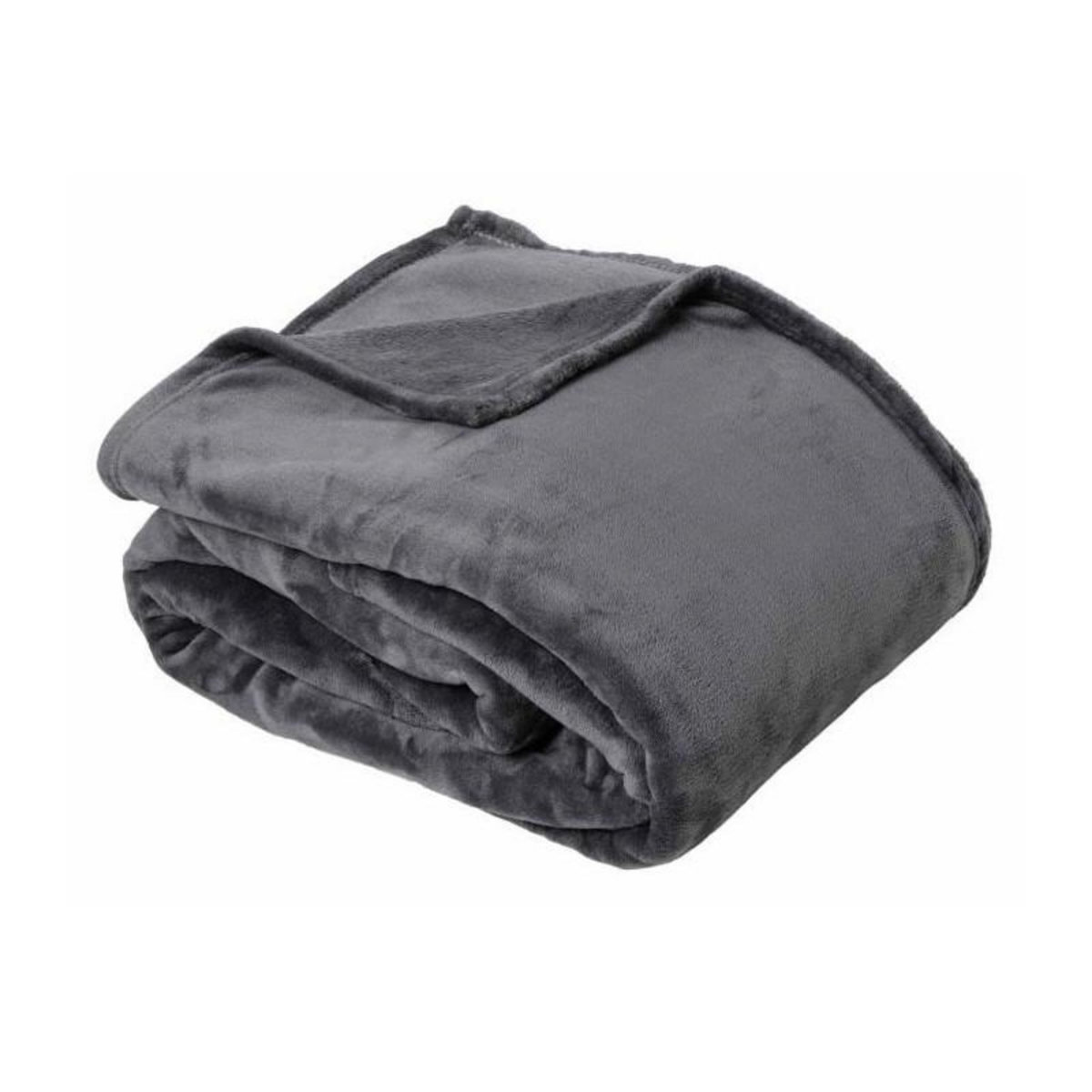 POYET MOTTE Plaid microflanelle 130x170 cm gris