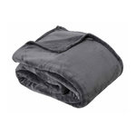 POYET MOTTE Plaid microflanelle 130x170 cm gris