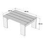 TOILINUX Table basse épurée rectangulaire - Blanc