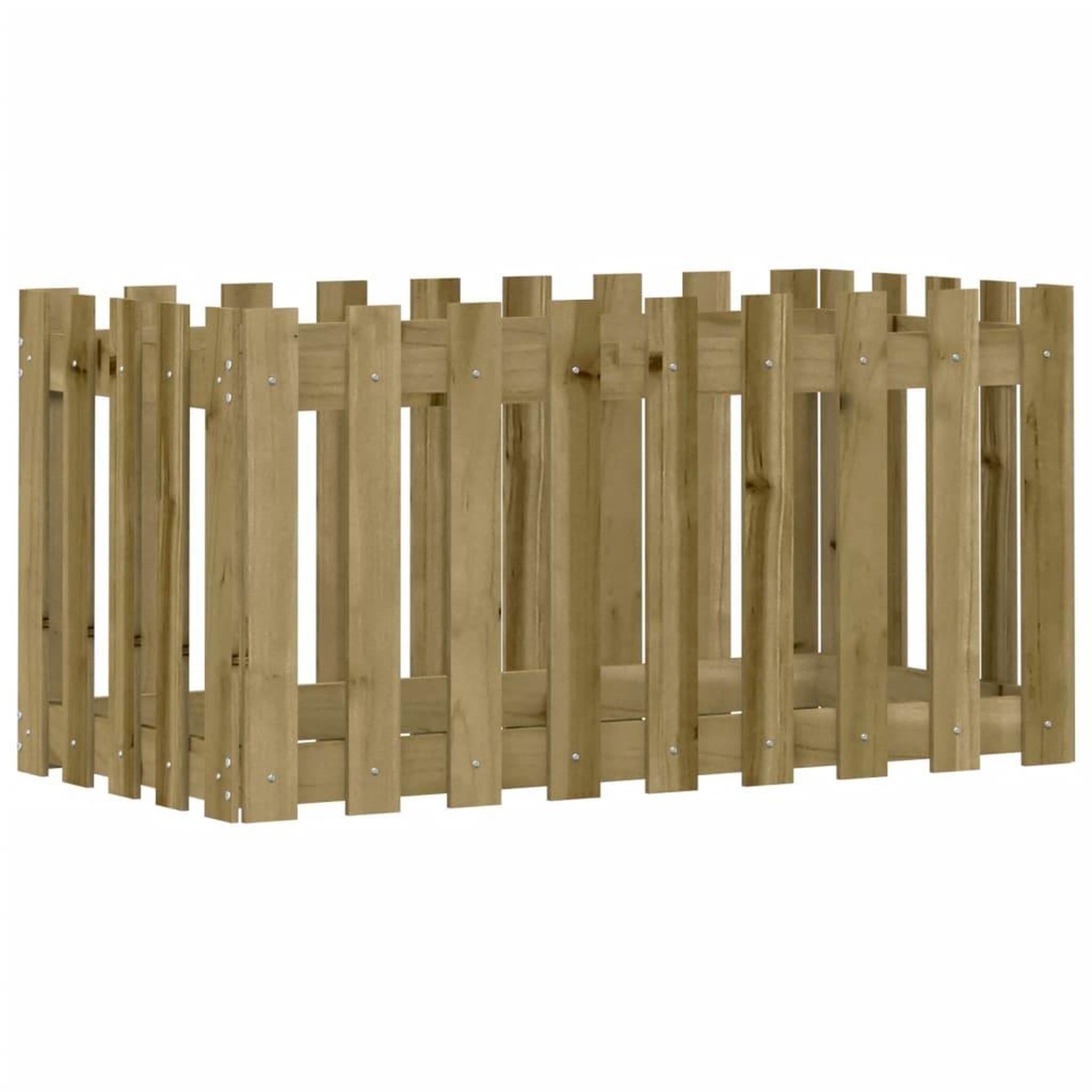 Voir la diapositive 4 : VIDAXL Lit sureleve de jardin design de cloture bois de pin impregne