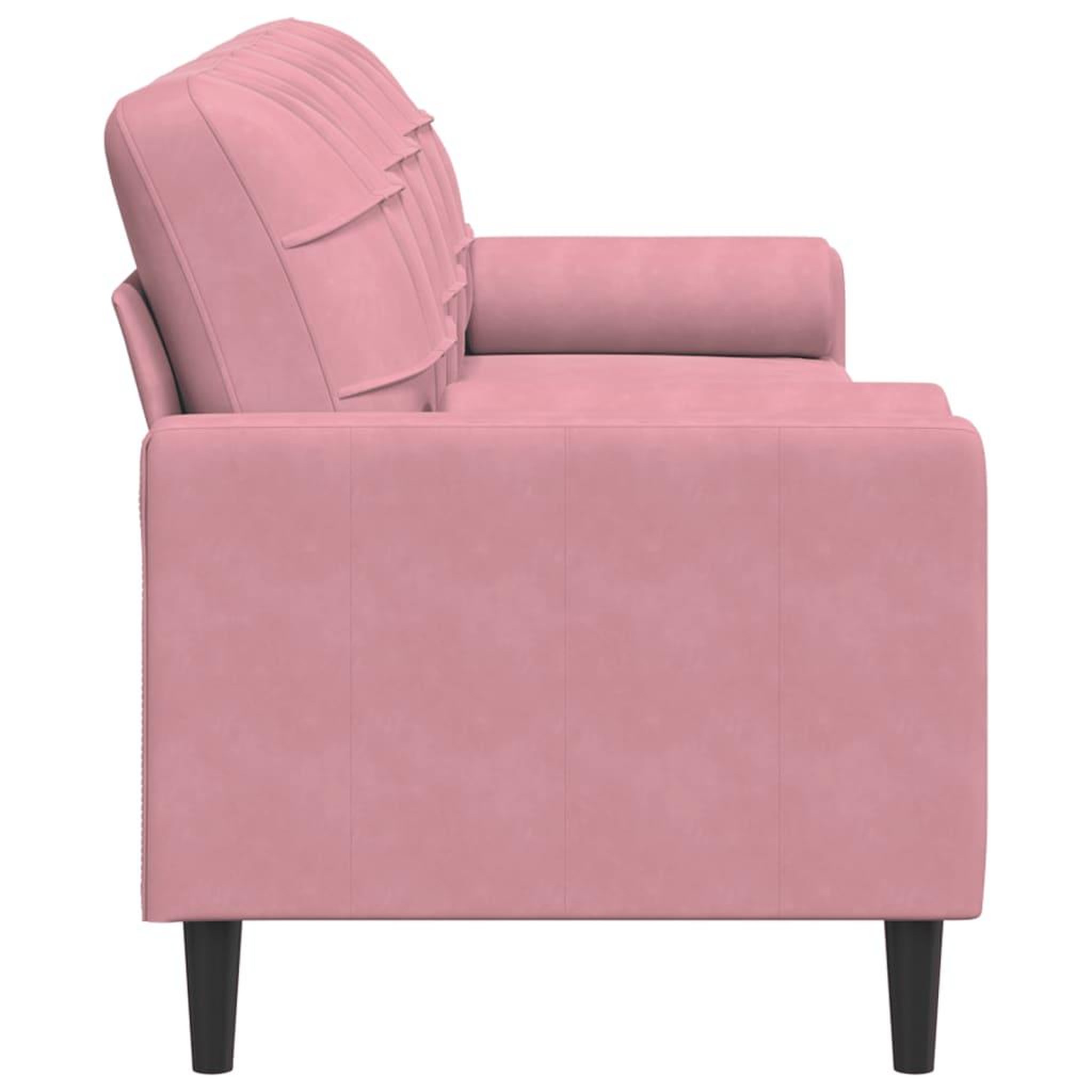 Voir la diapositive 4 : VIDAXL Canape 3 places avec oreillers decoratifs rose 210 cm velours