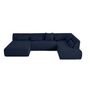 Voir la diapositive 6 : LISA DESIGN Onyx - canapé panoramique d'angle droit - 7 places - en tissu mailles 3d