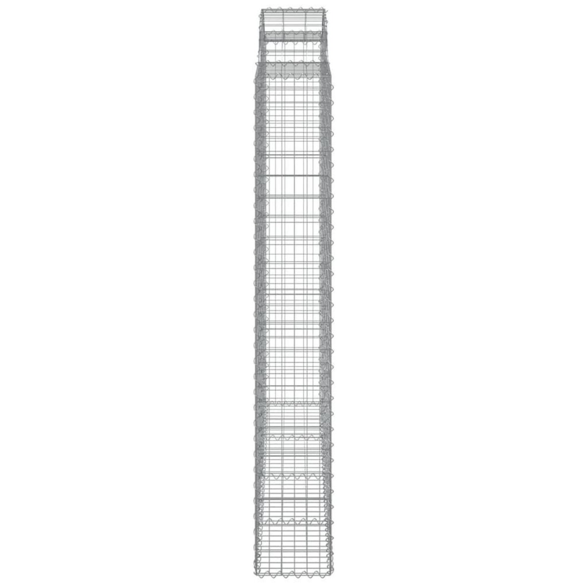 VIDAXL Paniers a gabions arques 7 pcs 200x30x200/220 cm fer galvanise