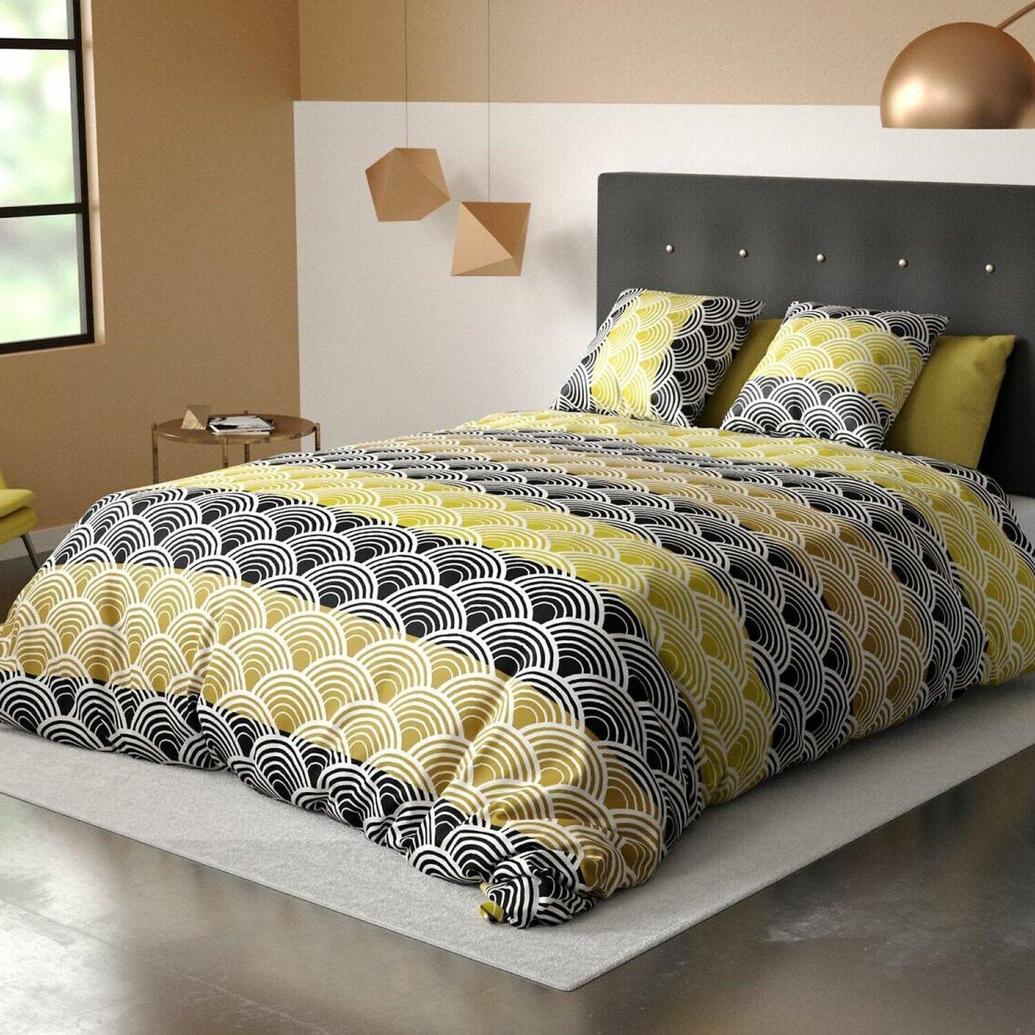 Voir la diapositive 5 : Les Ateliers du Linge Parure housse de couette 100% microfibre 60 gsm, hiko