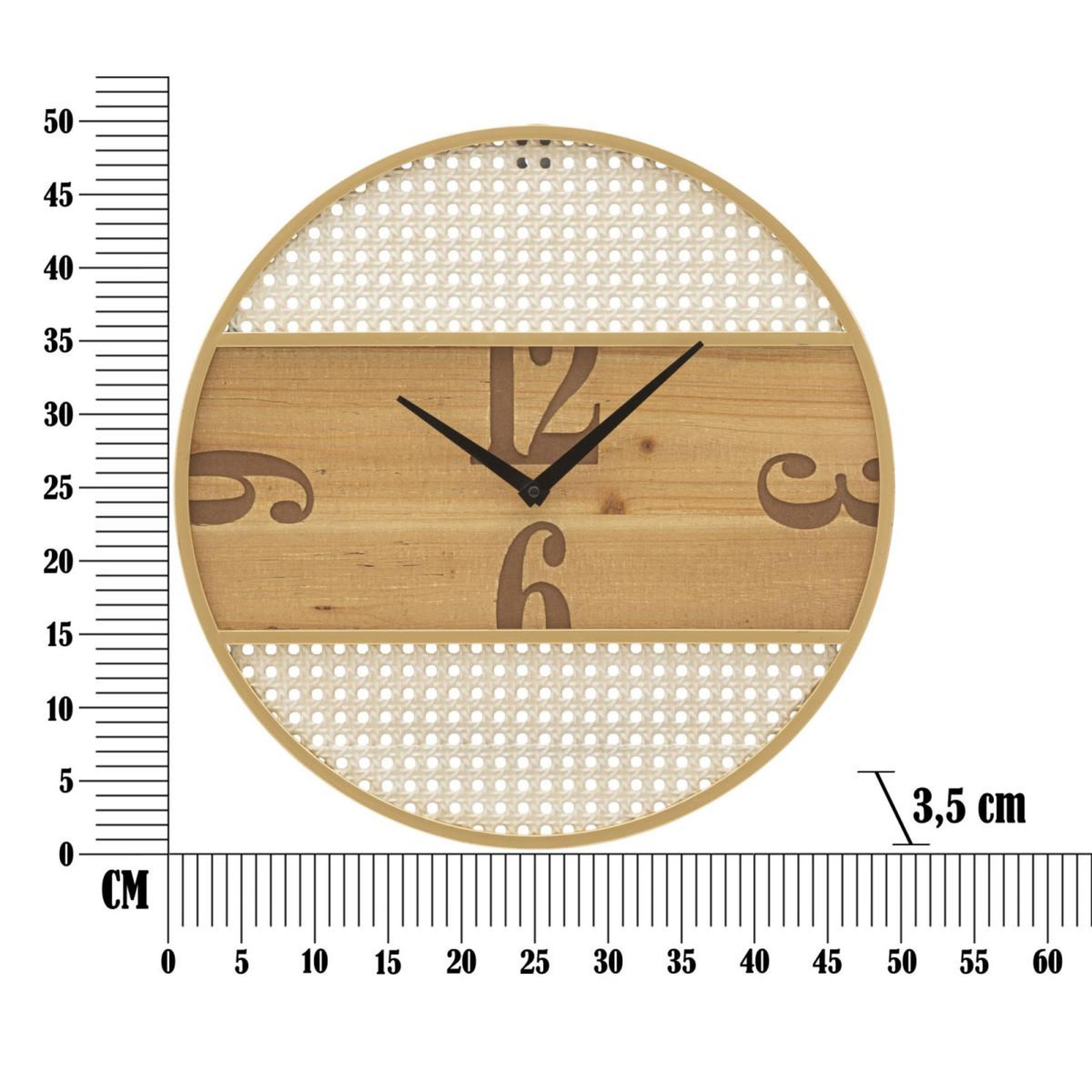 Voir la diapositive 6 : Paris Prix Horloge murale cannage  fuji  50cm naturel