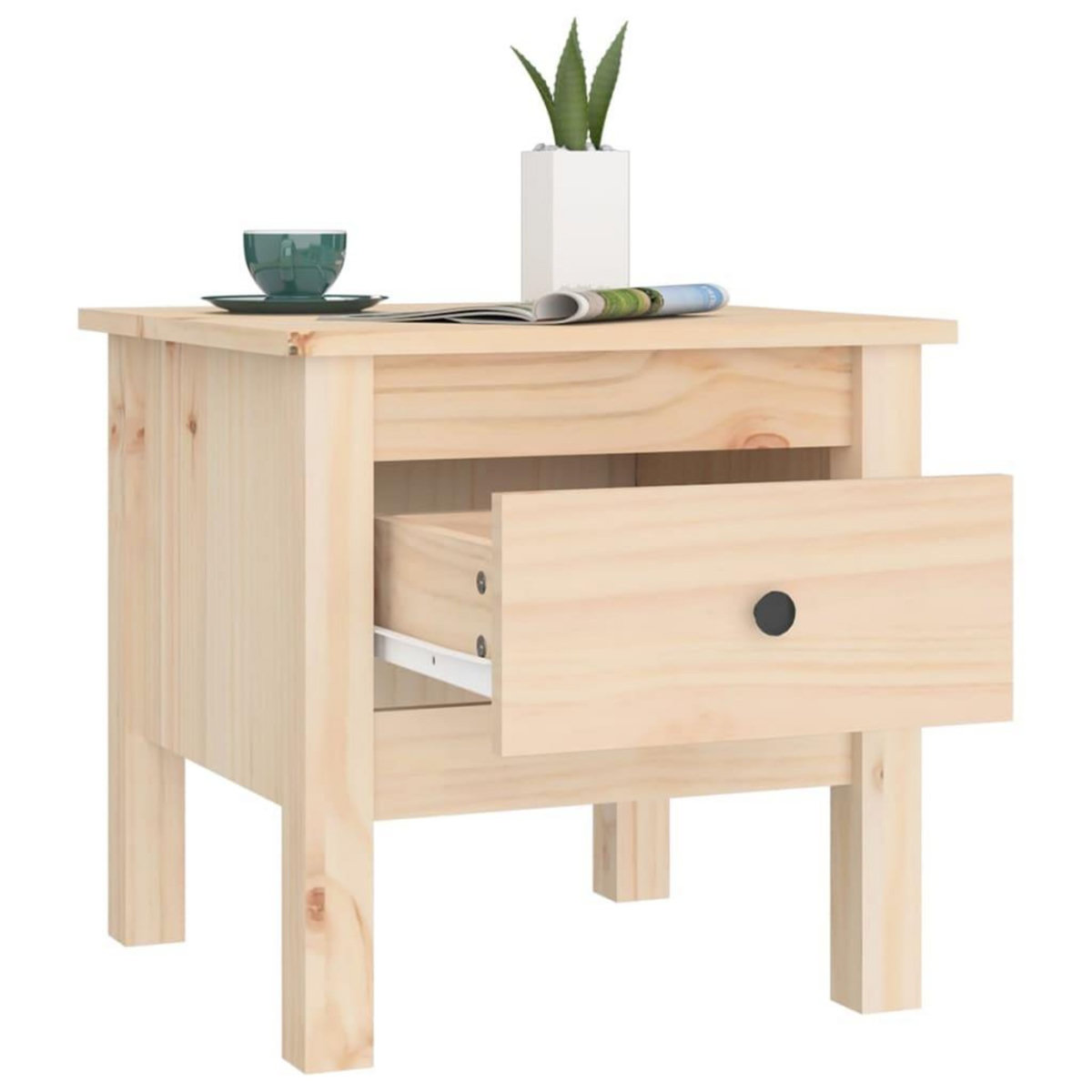 VIDAXL Table d'appoint 40x40x39 cm Bois massif de pin
