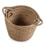 Voir la diapositive 3 : VS VENTA-STOCK Set de 3 paniers Icia fibre naturelle avec anses