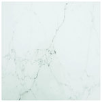 VIDAXL Dessus de table blanc 40x40 cm 6 mm verre trempe design marbre
