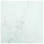 Voir la diapositive 1 : VIDAXL Dessus de table blanc 40x40 cm 6 mm verre trempe design marbre