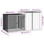 Voir la diapositive 6 : VIDAXL Cage pour poules Gris 200x91x100 cm Acier galvanise