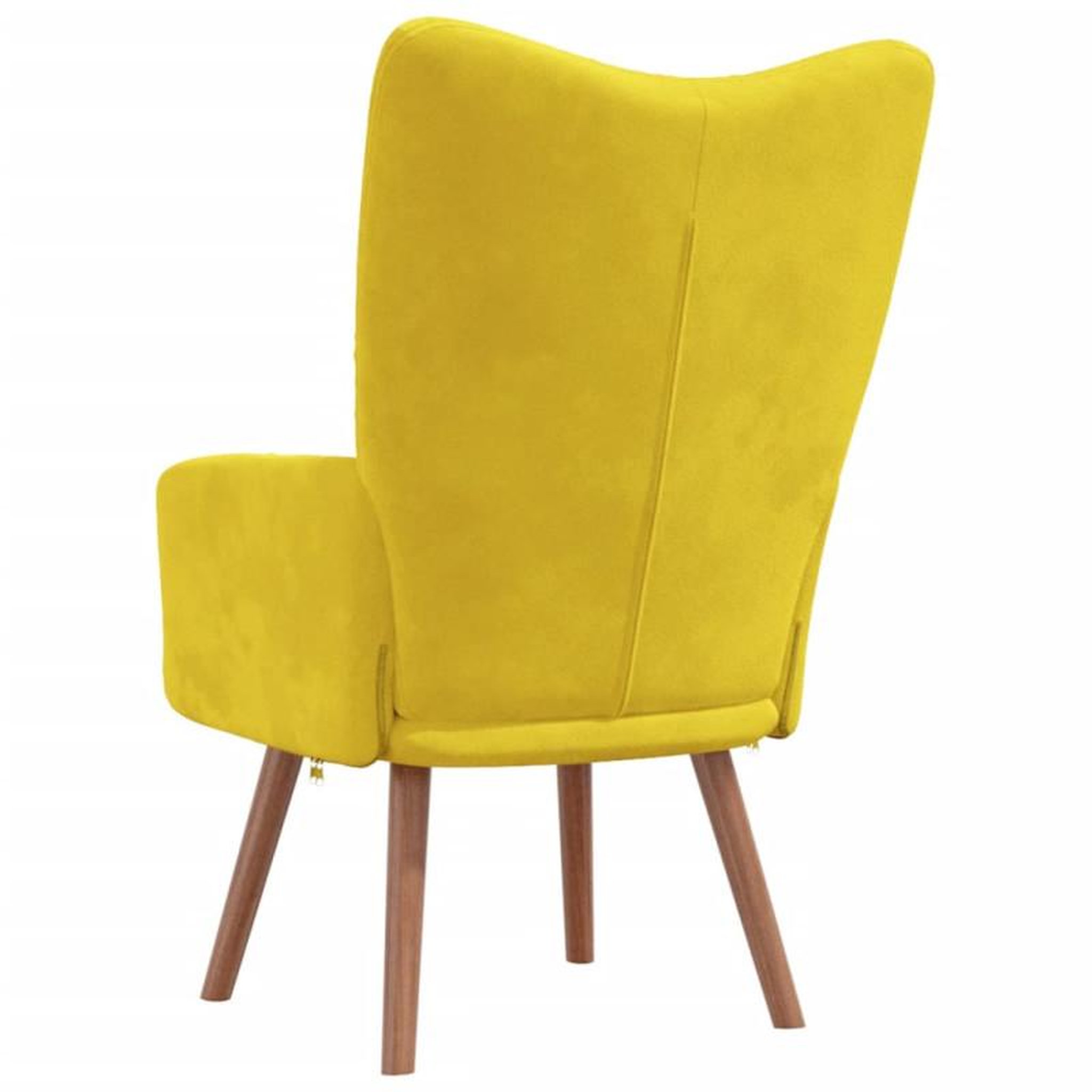 Voir la diapositive 5 : VIDAXL Chaise de relaxation Jaune moutarde Velours