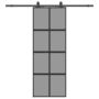 Voir la diapositive 2 : VIDAXL Porte coulissante kit quincaillerie noir 76x205 cm verre trempe