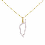 L'ATELIER D'AZUR Pendentif Or Jaune Corse Pavée de Zirconiums - Chaine Dorée Offerte