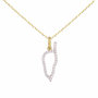Voir la diapositive 1 : L'ATELIER D'AZUR Pendentif Or Jaune Corse Pavée de Zirconiums - Chaine Dorée Offerte