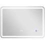 Voir la diapositive 1 : HOMCOM Miroir lumineux LED salle de bain Bluetooth 50x70cm - horloge numérique, antibuée, tactile, réglable - verre trempé 4 mm