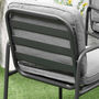 Voir la diapositive 4 : OUTSUNNY Ensemble salon de jardin 4 places 4 pièces - 8 coussins déhoussables inclus - métal époxy polyester gris