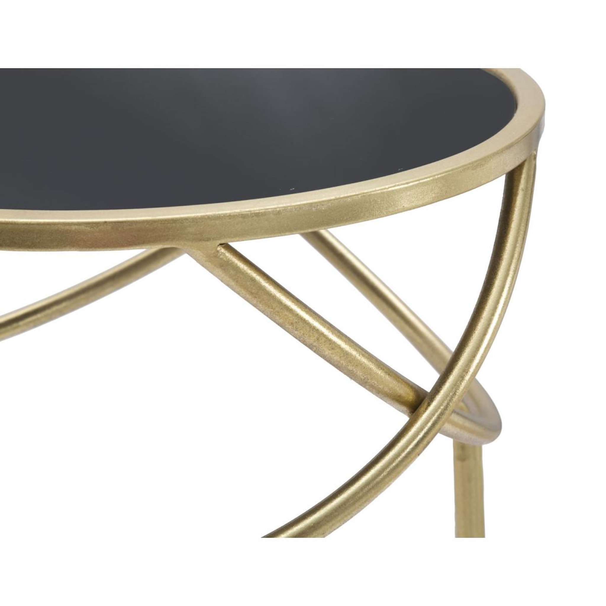 Voir la diapositive 5 : Paris Prix Table d'appoint design  ring  80cm noir & or