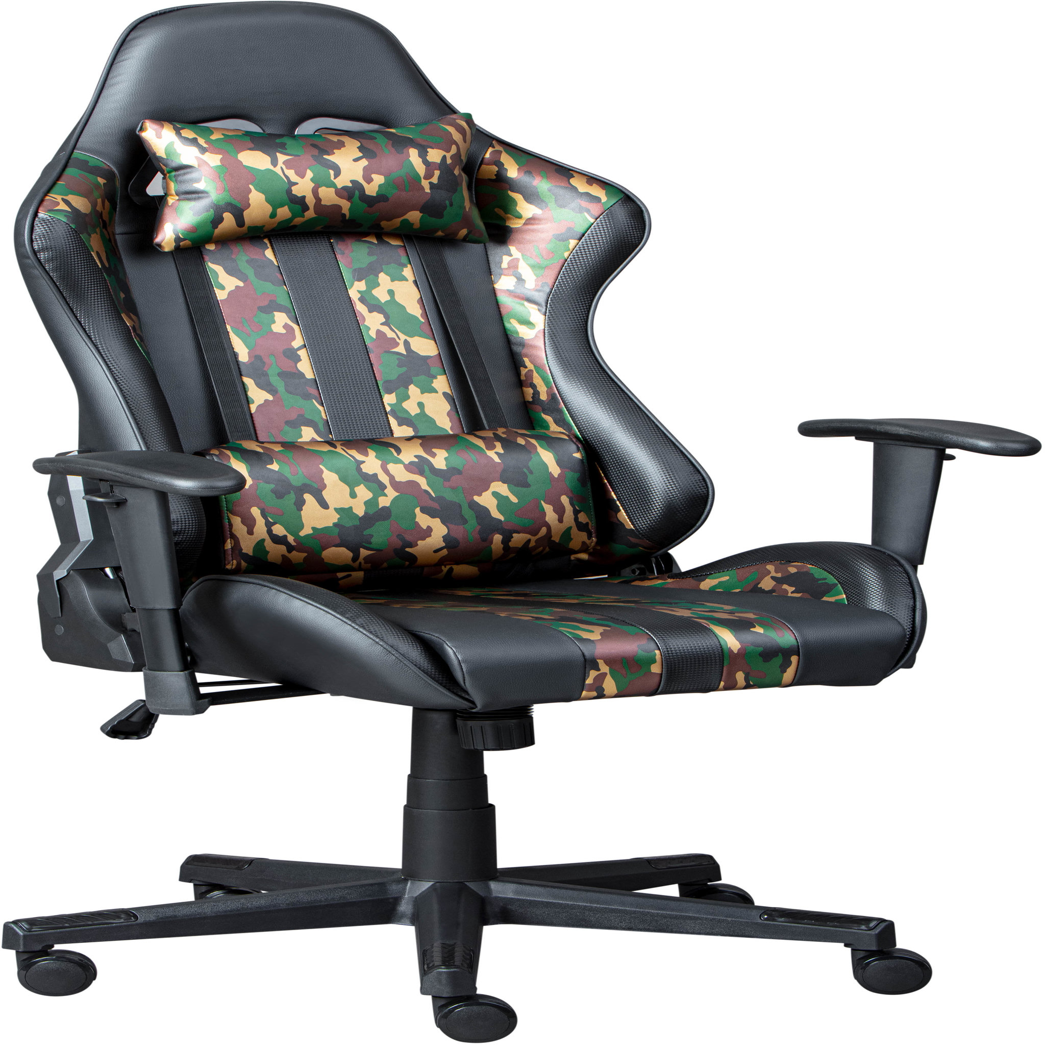 Voir la diapositive 1 : Fauteuil de bureau gamer pivotant ajustable en hauteur BATTLE