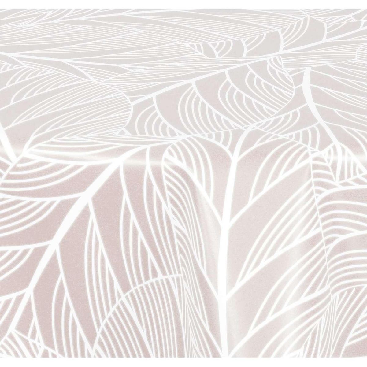 HABITABLE Nappe en toile cirée ronde Eloa - Diam. 150 cm - Ecru