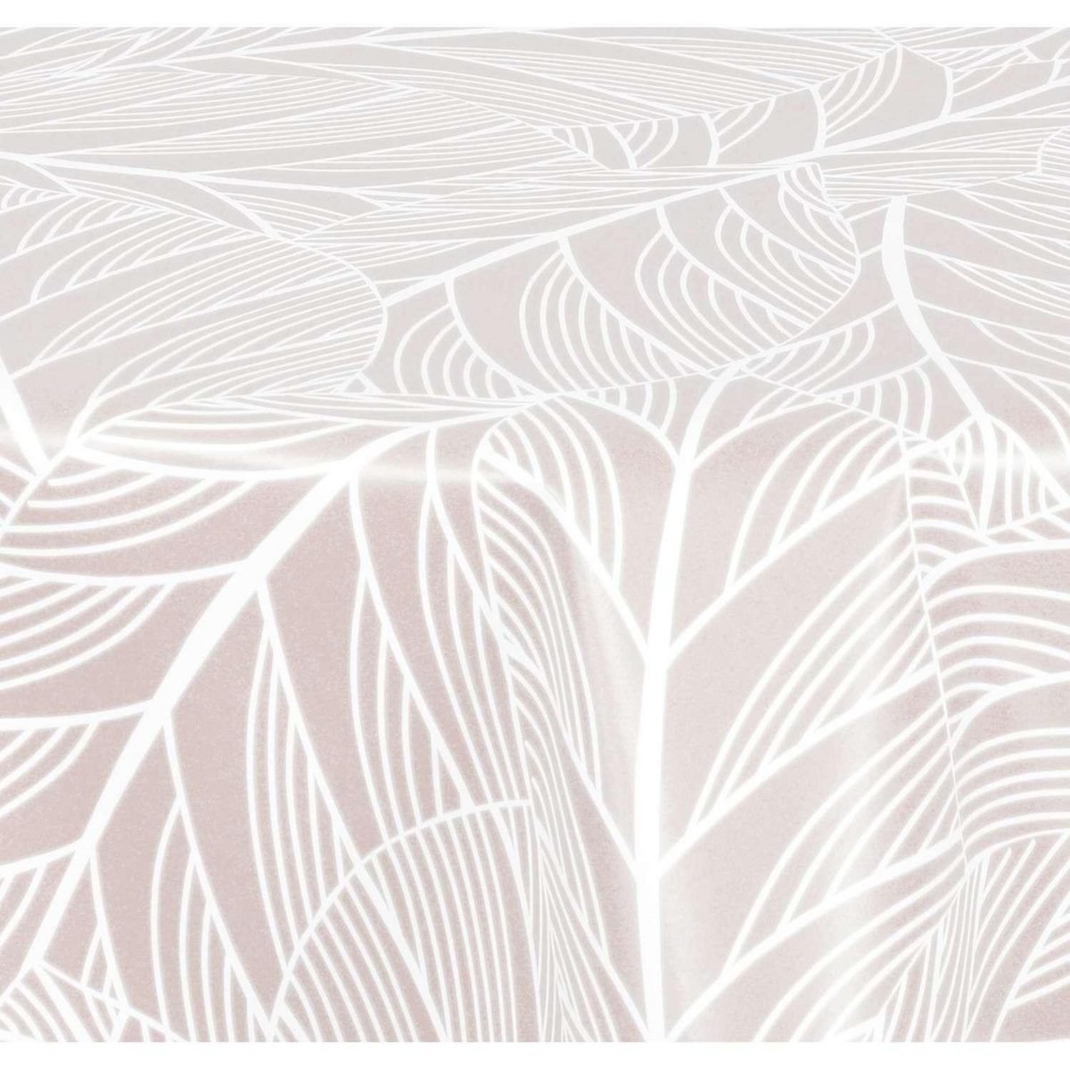 HABITABLE Nappe en toile cirée ronde Eloa - Diam. 150 cm - Ecru