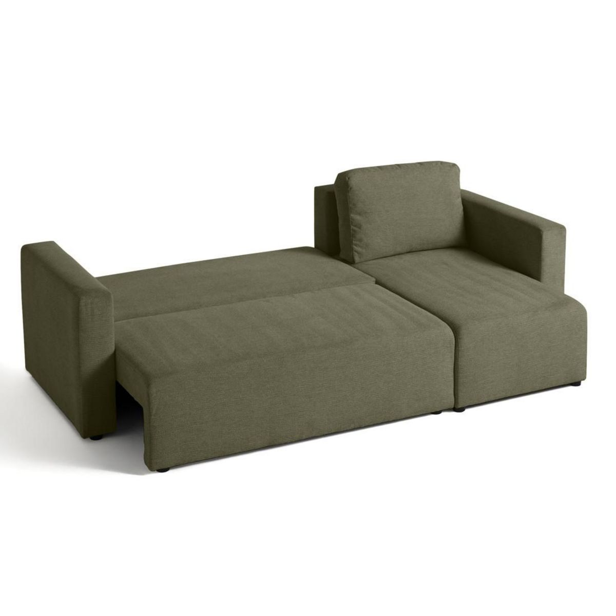 BEST MOBILIER Canopy - canapé d'angle réversible - 4 places - convertible avec coffre - en tissu texturé