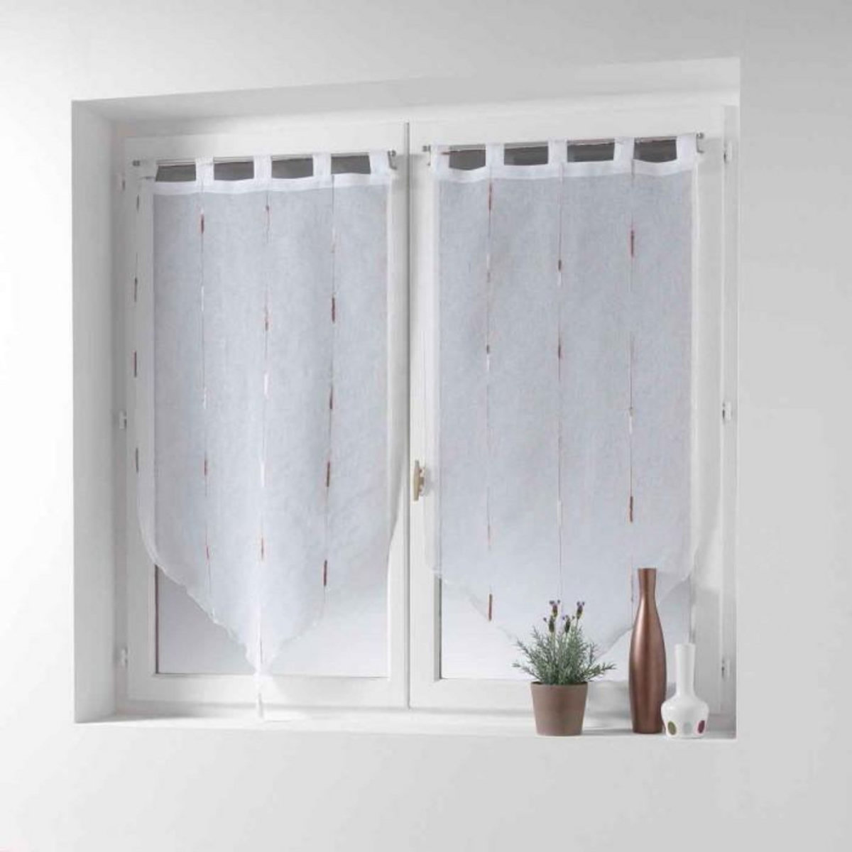 Paris Prix Paire de Voilages  Chenilla  70x240cm Naturel