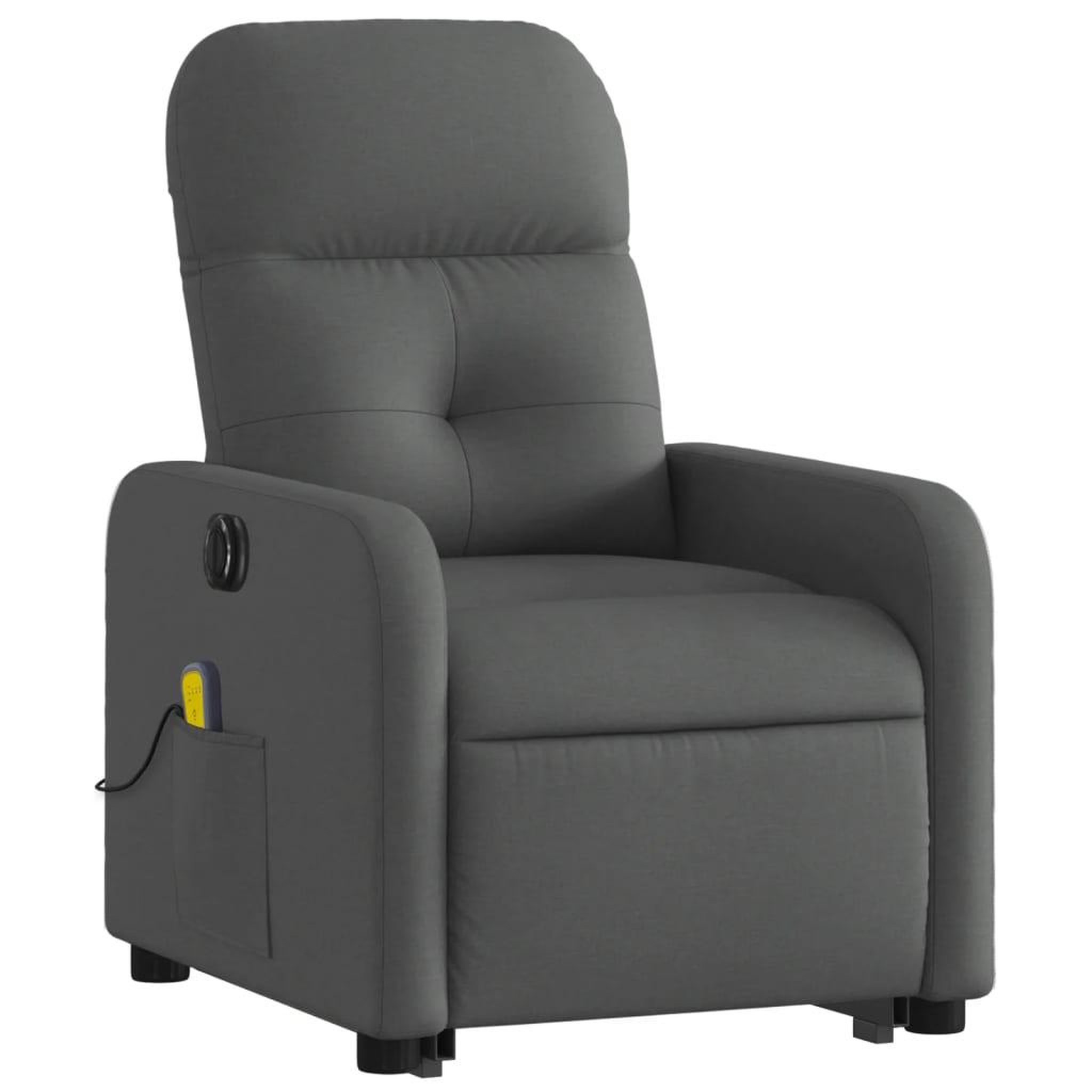 Voir la diapositive 3 : VIDAXL Fauteuil inclinable de massage electrique Gris fonce Tissu