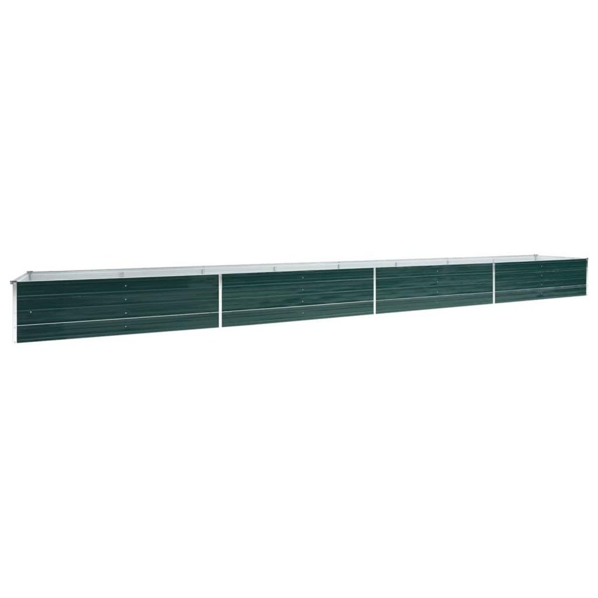 VIDAXL Lit sureleve de jardin Acier galvanise 600x80x45 cm Vert