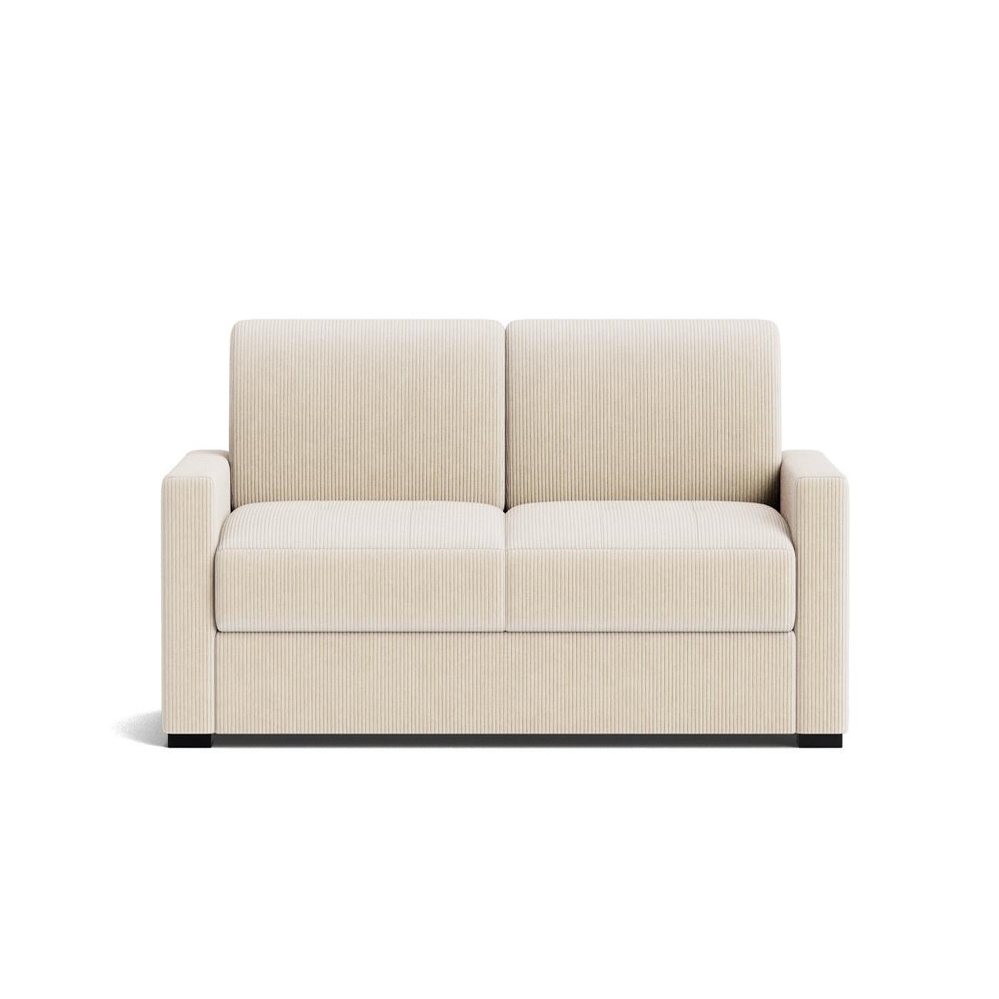 BEST MOBILIER Tristan - canapé lit 3 places convertible express couchage quotidien 140 cm matelas 14 cm en velours côtelé. Coloris disponibles : Beige