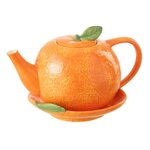 Paris Prix Théière Avec Plateau  Orange  21cm Orange