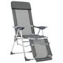 Voir la diapositive 2 : VIDAXL Chaises de camping pliantes et repose pied lot de 2 textilène