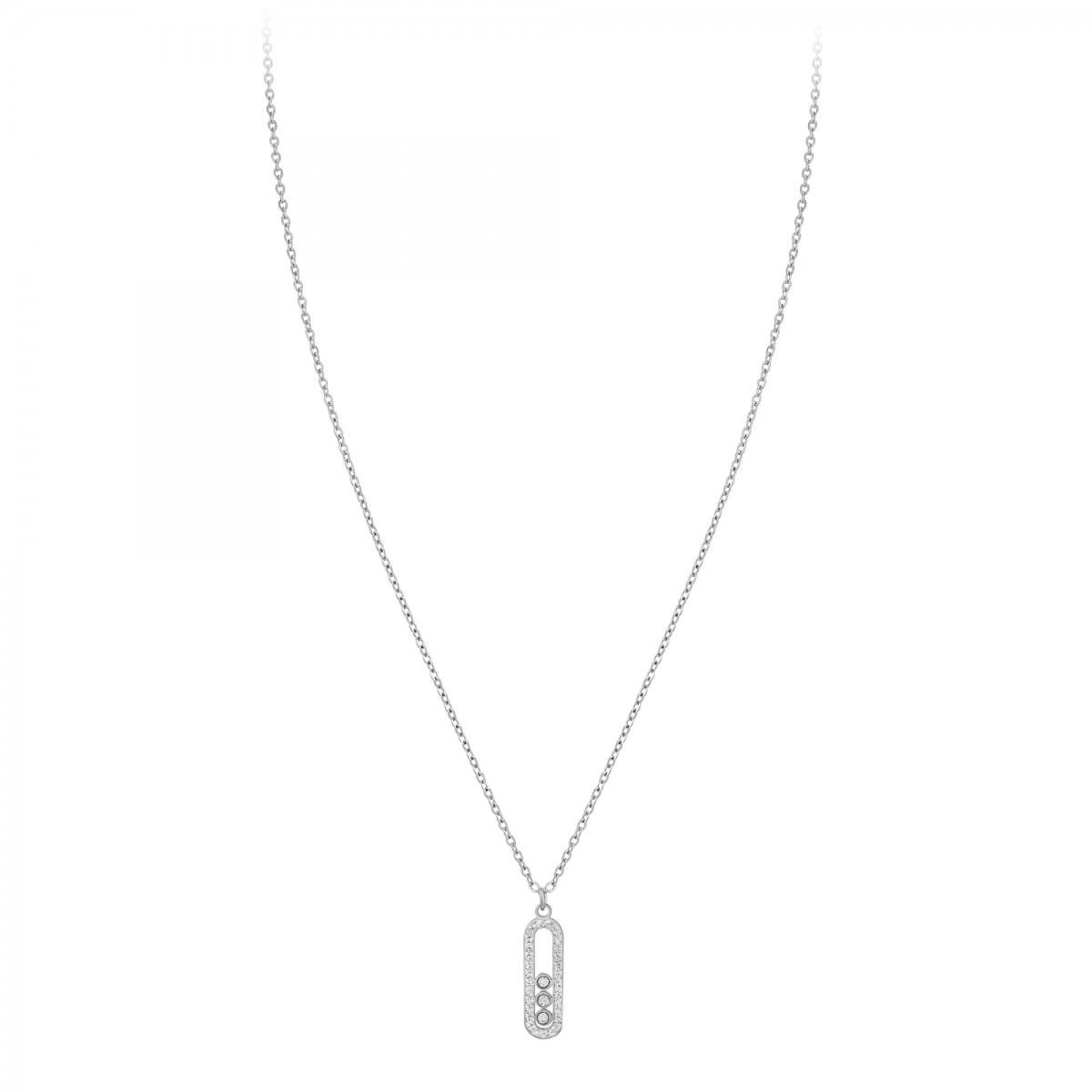 SC CRYSTAL Collier SC Crystal orné de Zirconium et de Cristaux scintillants