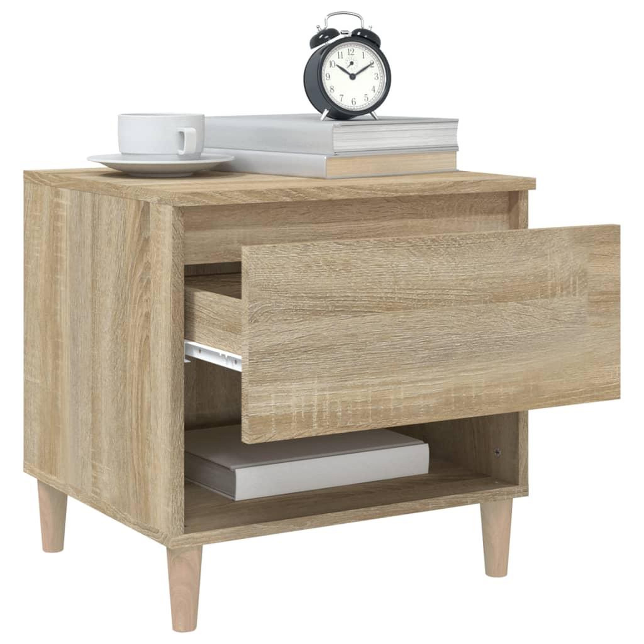 Voir la diapositive 4 : VIDAXL Tables de chevet 2pcs Chene sonoma 50x46x50cm Bois d'ingenierie
