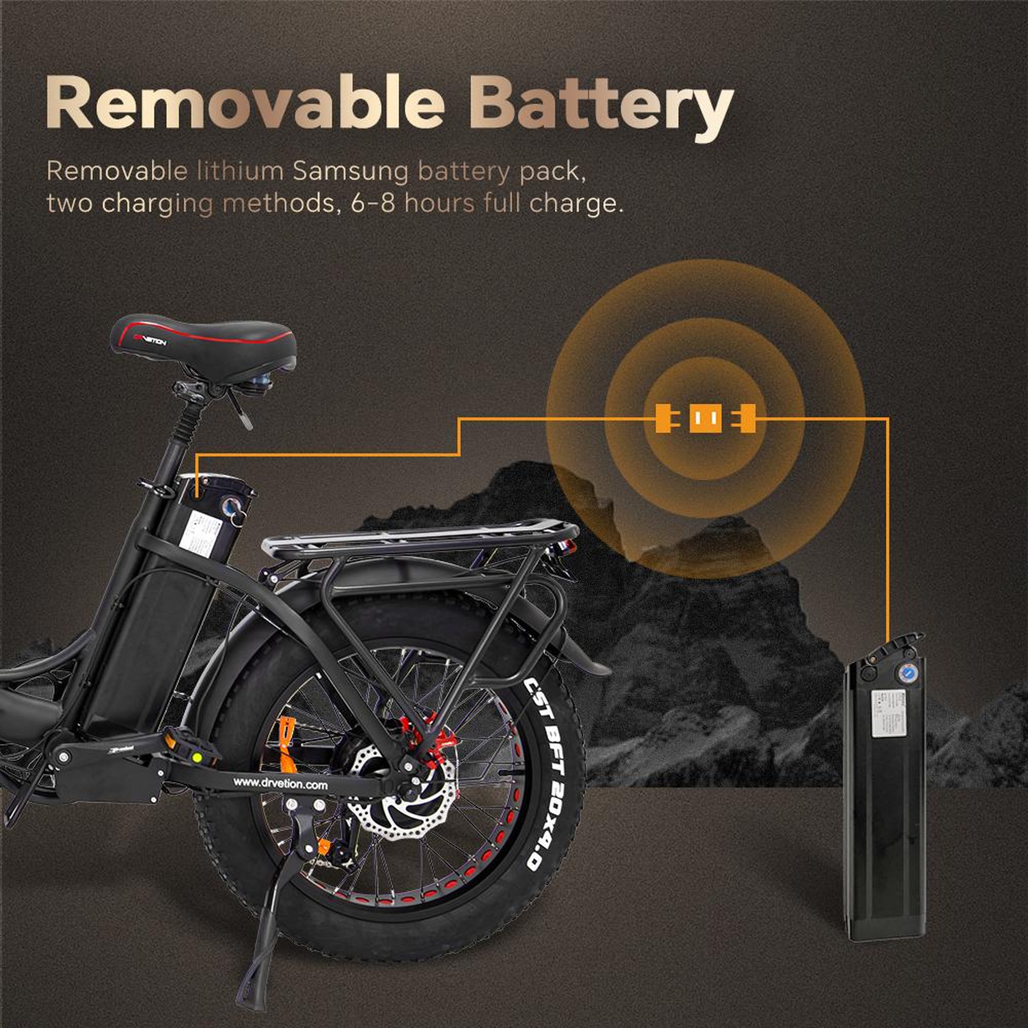 Voir la diapositive 6 : DRVETION Vélo électrique fat bike drvetion ct20