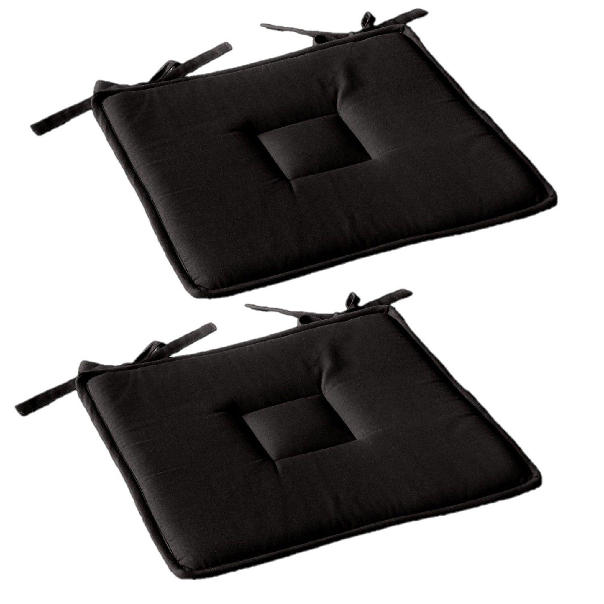 Voir la diapositive 1 : TOILINUX Lot de 2 galettes de chaise en coton panama