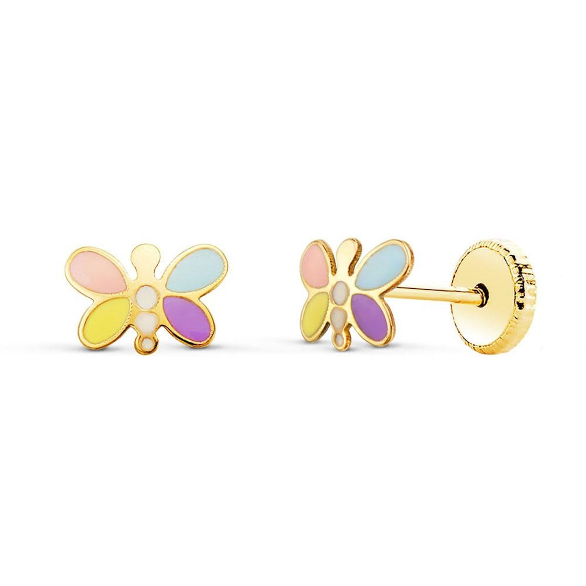 L'ATELIER D'AZUR Boucles d'Oreilles Or 18 Carats 750/000 Jaune - Papillons